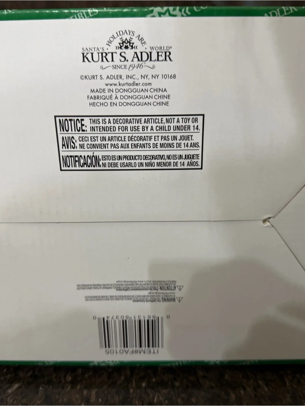 Kurt Adler ** new